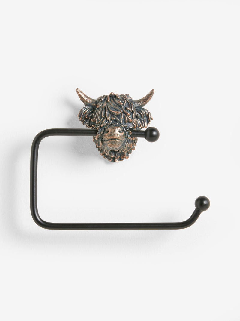 Hamish bronze toilet roll holder - British product