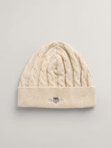 Next GANT Cream Baby Shield Cable Knit Beanie- Buy online at McGrocer