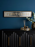 Gold First Glass Mirror Slogan Wall Art