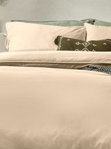 Next Yard Natural Mallow Bow Tie 100% Cotton Duvet Cover and Pillowcase Set- Buy online at McGrocer