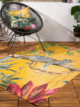Next Wylder Ochre Leopard Outdoor/Indoor Washable Rug- Buy online at McGrocer