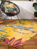 Wylder Ochre Leopard washable rug 170x120cm (British brand)