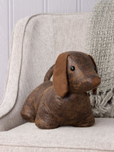 Next Paoletti Brown Dexter Faux Leather Dog Novelty Doorstop- Buy online at McGrocer