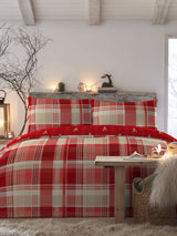 Next Dreams & Drapes Red Connolly Check 100% Cotton Duvet Cover and Pillowcase Set- Buy online at McGrocer