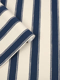 Laura Ashley Denwick Stripe wallpaper midnight seapsray 10m roll, imported from the UK