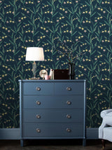 Next Laura Ashley Midnight Seaspray Fulwell Fuchsia Wallpaper 10m x 52cm- Buy online at McGrocer