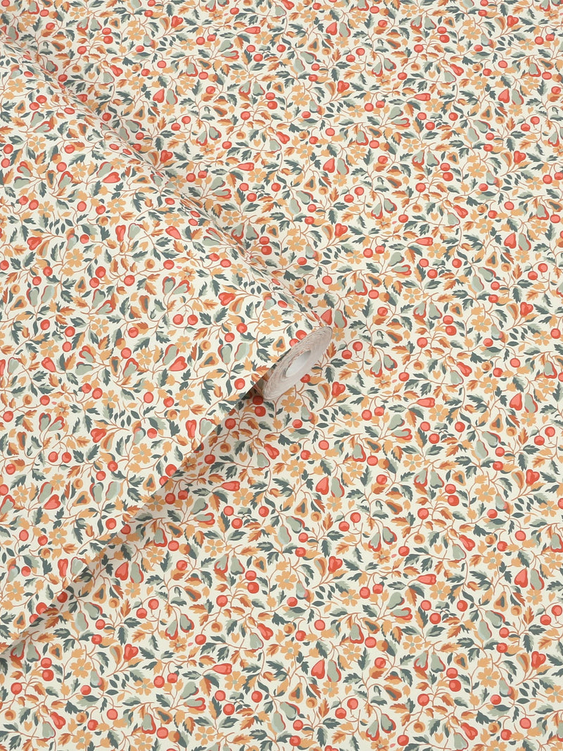 Laura Ashley Terracotta Devrons Grove wallpaper roll, imported from the UK
