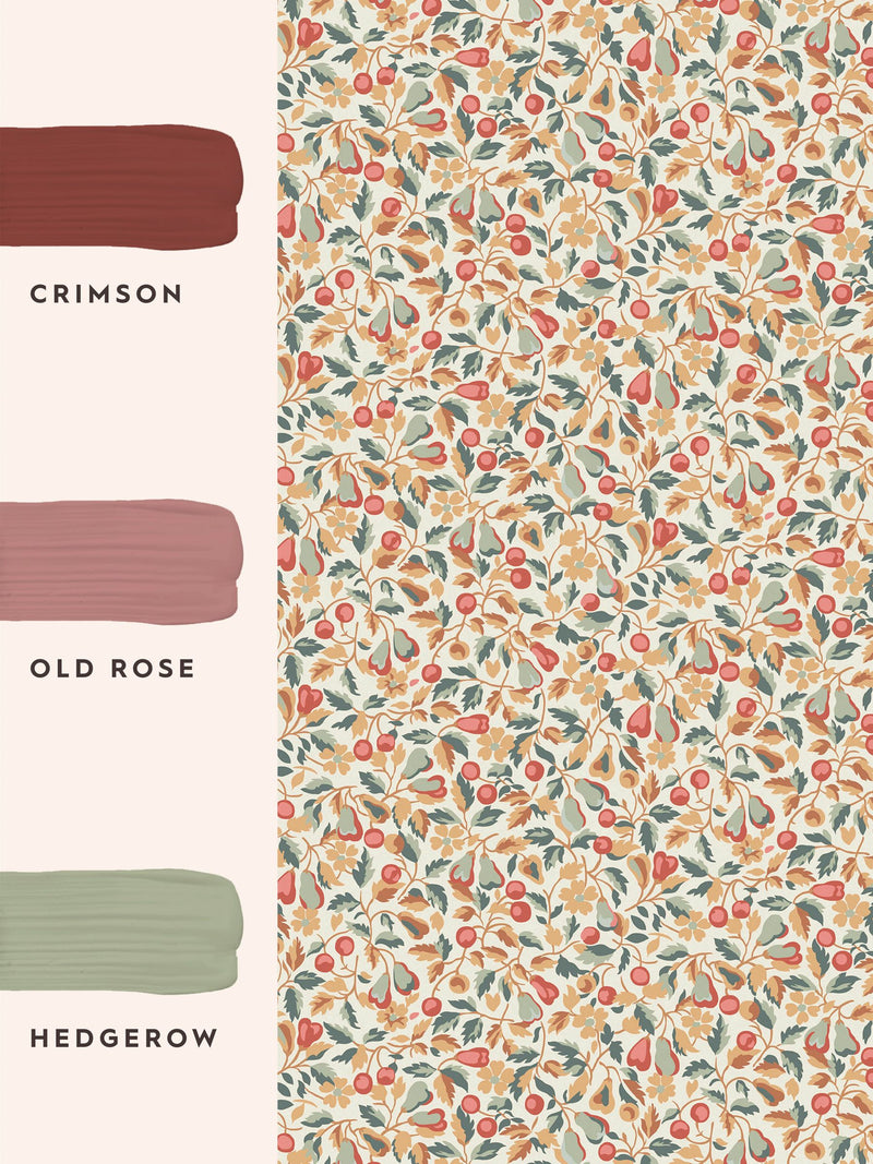 Laura Ashley Terracotta Devrons Grove wallpaper roll, imported from the UK