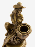 Rockett St George gold cowgirl candle holder 15cm, imported from the UK