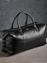 Next Personalised Men's Black Holdall Weekender Travel Bag- Buy online at McGrocer