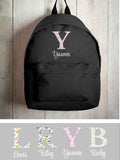 Personalised kids rucksack with initial, 38cm height - British product