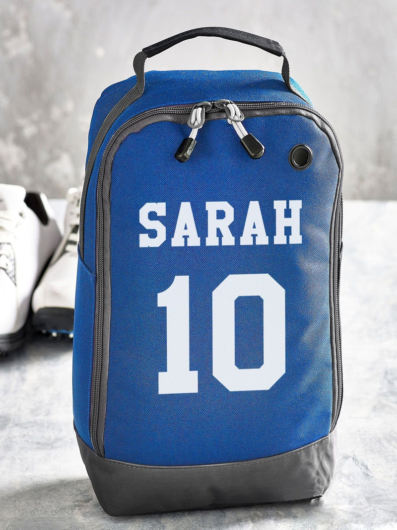 Personalised boot bag custom name number 8 litre, imported from the UK