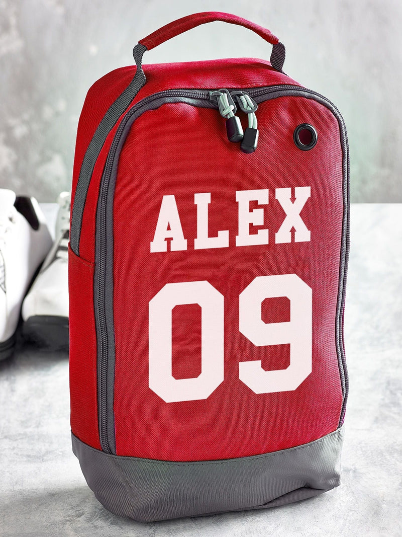 Personalised boot bag custom name number 8 litre, imported from the UK