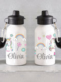 Loveabode personalised unicorn water bottle 400ml (British brand)