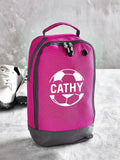 Personalised football boot bag with custom name 8 litres, imported from the UK