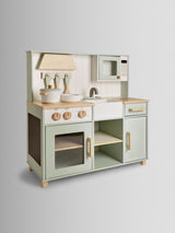 Next JoJo Maman Bébé Sage Green Henley Camden Wooden Play Kitchen- Buy online at McGrocer