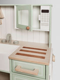 JoJo Maman Bébé sage green wooden play kitchen - British product