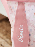 My 1st Years pink bunny print drawstring bag (British brand)