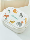 My 1st Years personalised safari design white lunchbox, imported from the UK
