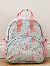 Next My 1st Years Personalised Sage Bunny Print Medium Grab Handle Backpack- Buy online at McGrocer