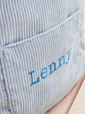 My 1st Years personalised blue cord mini backpack - British product
