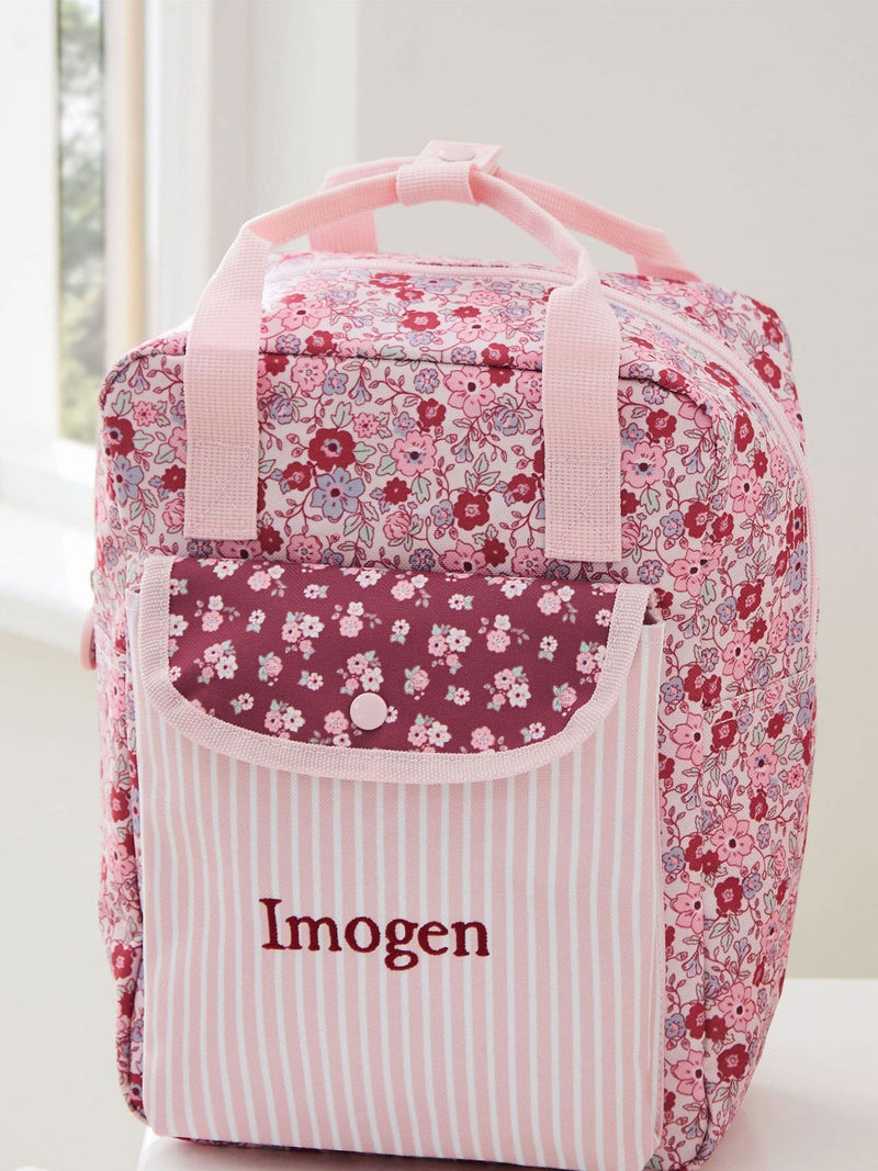 My 1st Years personalised pink floral backpack - British product