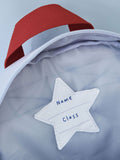 1st Years personalised grey rocket mini backpack (British brand)