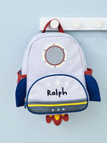 1st Years personalised grey rocket mini backpack (British brand)