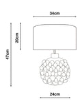 White Aegean large table lamp, 47cm high - British product
