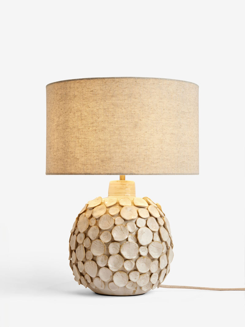 White Aegean large table lamp, 47cm high - British product