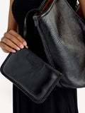 Hereu Studio Calella black leather tote bag, UK version
