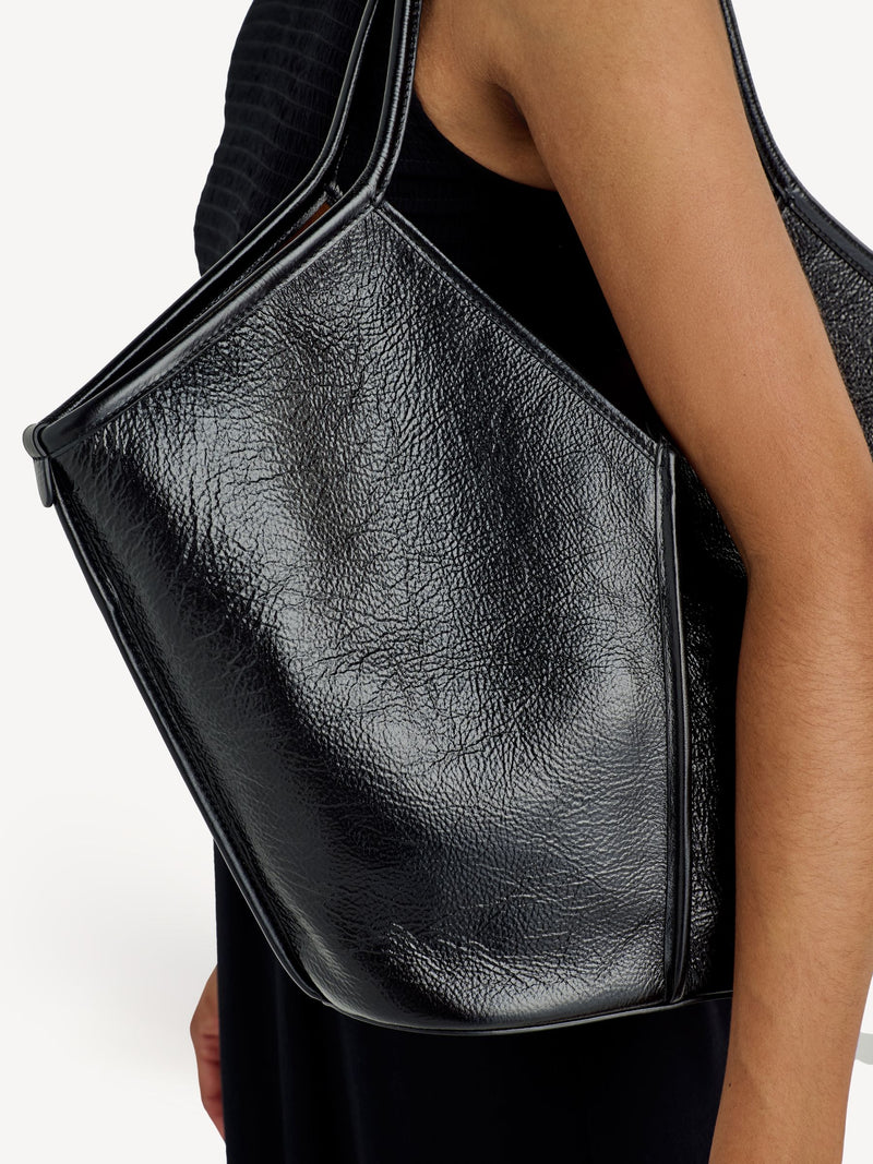 Hereu Studio Calella black leather tote bag, UK version
