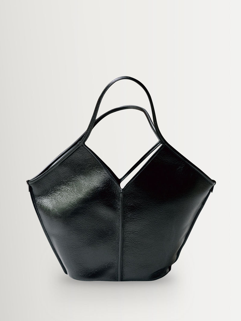 Hereu Studio Calella black leather tote bag, UK version