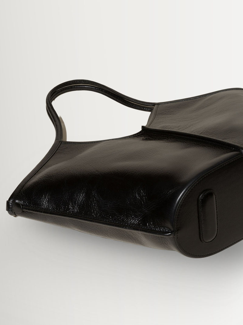 Hereu Studio Calella black leather tote bag, UK version