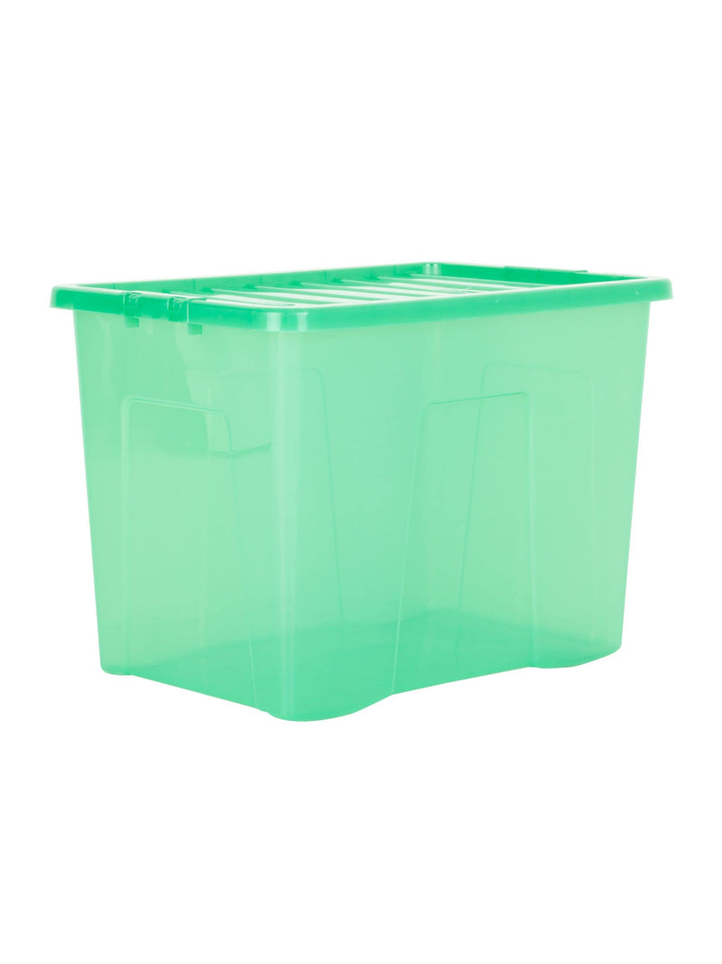 Wham Leprechaun Green 80L storage boxes, imported from the UK