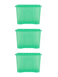 Wham Leprechaun Green 80L storage boxes, imported from the UK