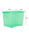 Wham Leprechaun Green 80L storage boxes, imported from the UK