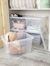 Next Wham Clear Set of 5 Crystal 31L Storage Boxes with Lids- Buy online at McGrocer