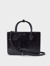 Next Osprey London Black Fulham Faux Leather Grab Bag- Buy online at McGrocer