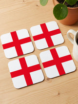 Next Treat Republic Personalised Flag Coasters Set of 4- Buy online at McGrocer