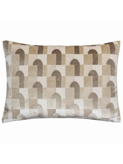 Next Riva Paoletti Natural Keela Cut Velvet Cushion - 50 x 35 x 8cm- Buy online at McGrocer
