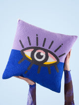 Next heya home Lilac Blue All Eyes On You Boucle Cushion 45cm- Buy online at McGrocer
