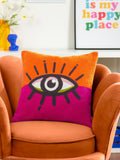 heya home orange pink boucle cushion 45cm, imported from the UK