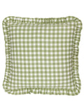 Furn sage green gingham cushion 45x45cm (British brand)