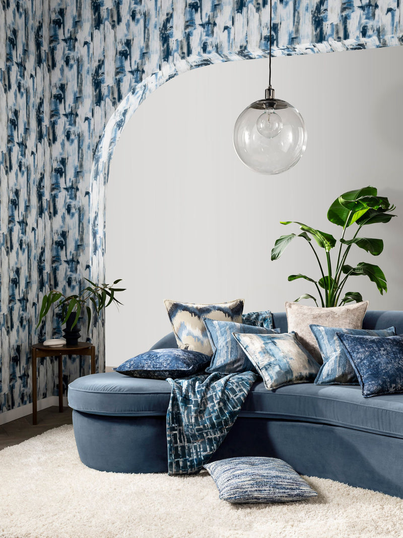 Clarke and Clarke wallpaper Lagna Midnight 10.05m, imported from the UK