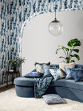 Clarke and Clarke wallpaper Lagna Midnight 10.05m, imported from the UK