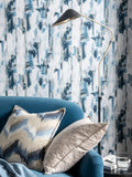 Clarke and Clarke wallpaper Lagna Midnight 10.05m, imported from the UK