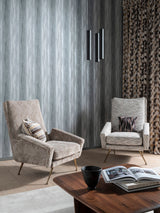 Next Clarke and Clarke Effetto Pewter Wallpaper 10.05M- Buy online at McGrocer