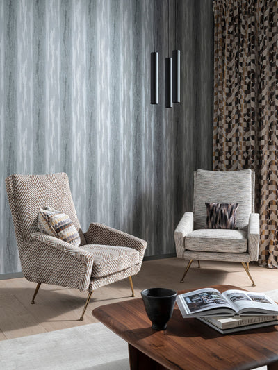 Next Clarke and Clarke Effetto Pewter Wallpaper 10.05M- Buy online at McGrocer