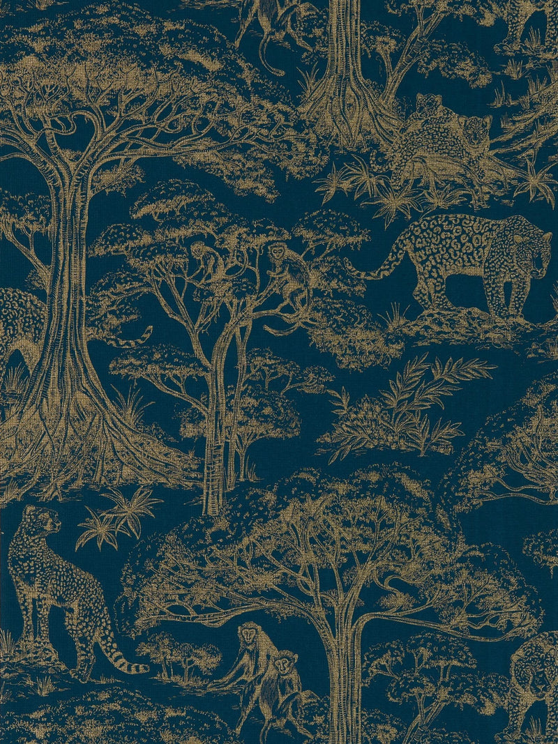 Clarke and Clarke Midnight Luxe Kisumu wallpaper 10.05m - British product